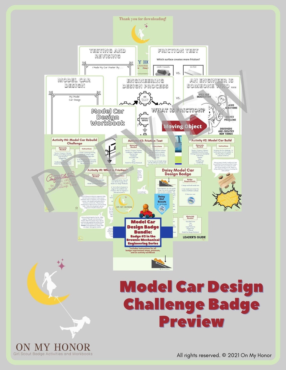 Girl Scouts Daisy Model Car Design Challenge Badge Activity Plan