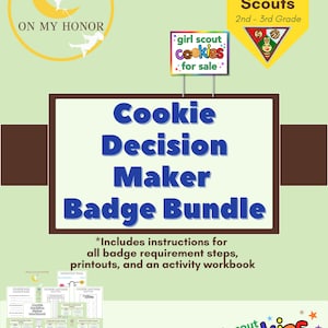 Girl Scout Brownies Cookie Decision Maker Badge Plan Activities - Girl Scout Cookies - Educational Activity - Activities for Children