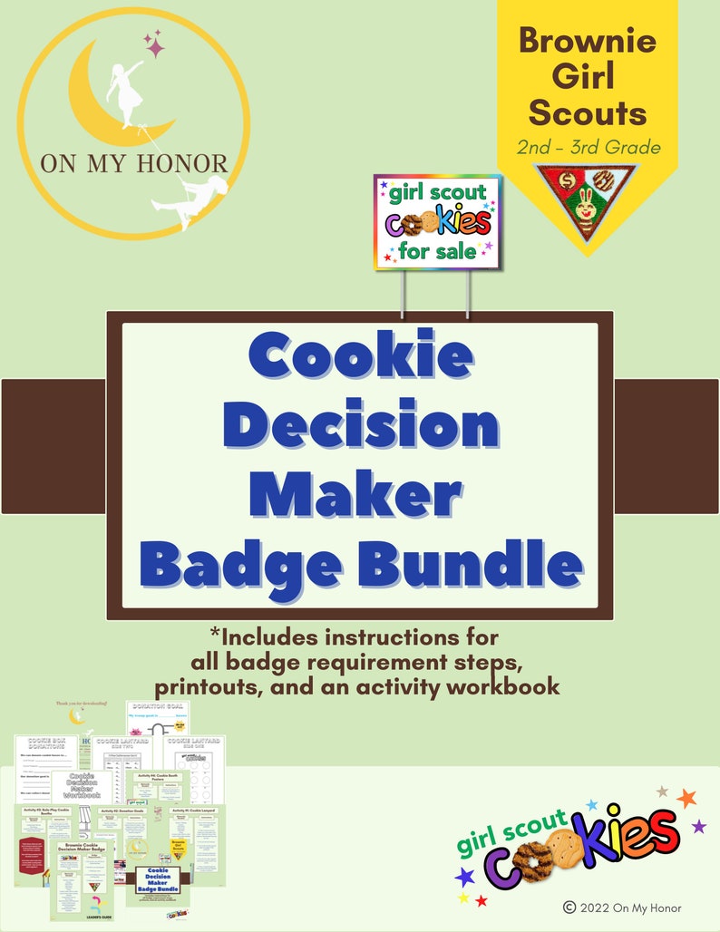 Girl Scout Brownies Cookie Decision Maker Badge Plan Etsy