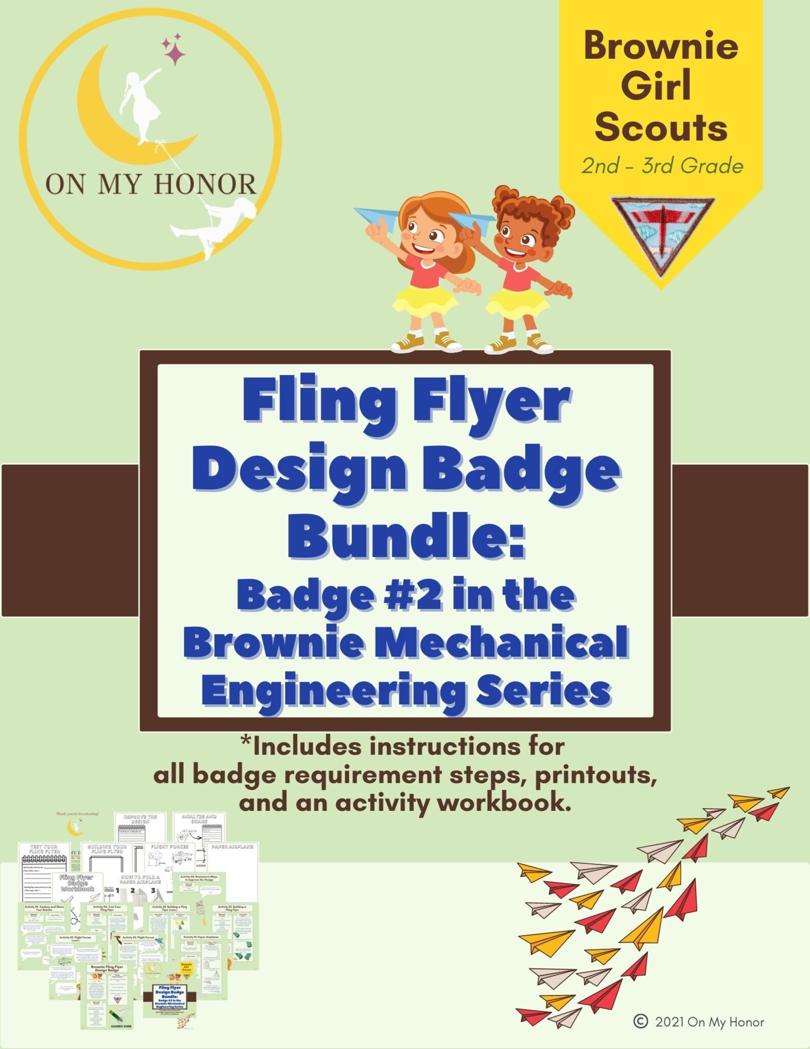 Girl Scout Brownies Fling Flyer Badge Activity Plan Etsy