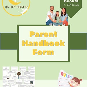 Girl Scout Parent Handbook - Editable Form for Daisies, Brownies, Juniors - Troop Management Form - Troop Leader Forms