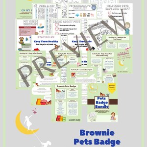Brownie Girl Scouts Pets Badge Activity Plan: Educational Learning Activity for Girls image 2