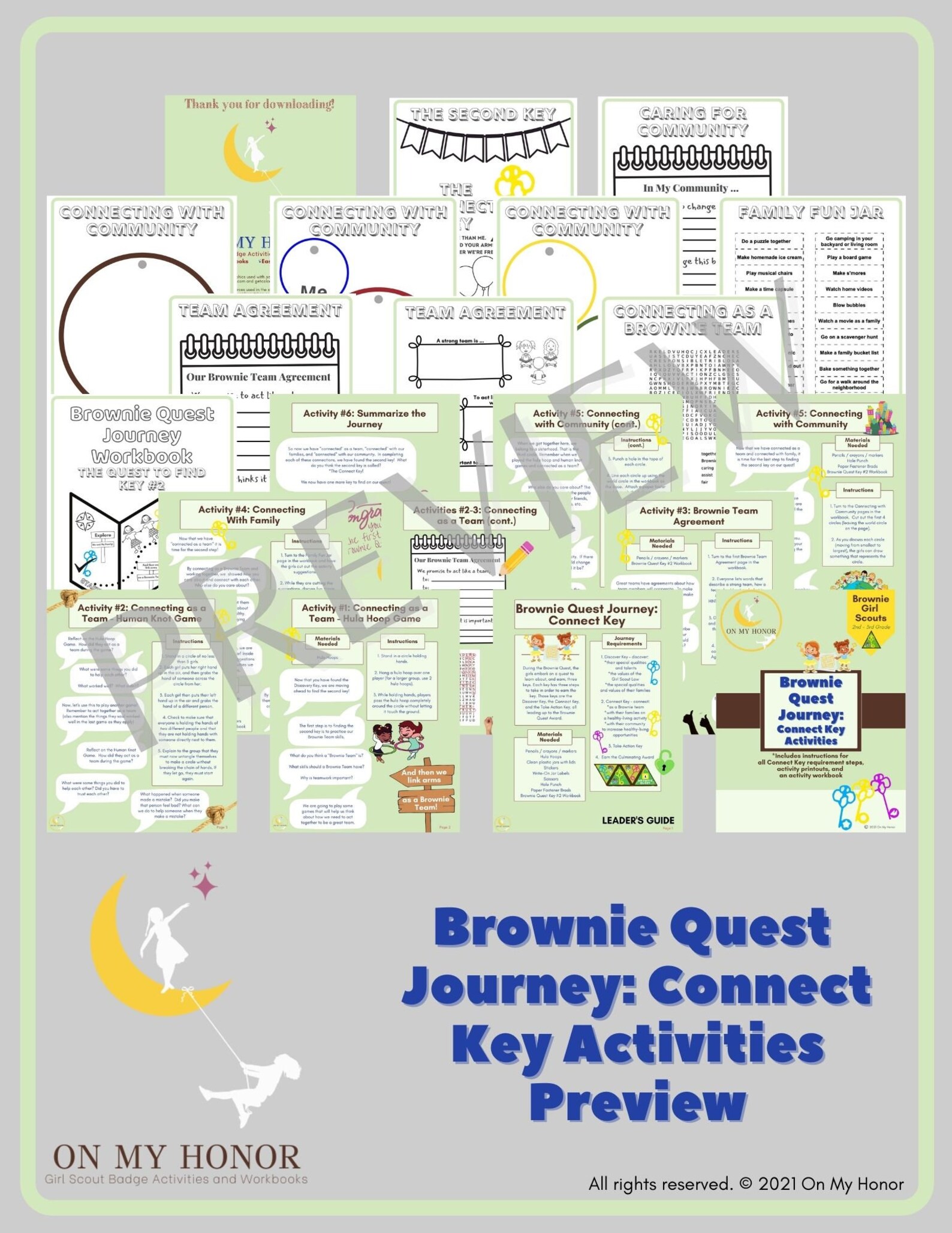Girl Scout Brownie Quest Journey Plan Activities Educational Etsy