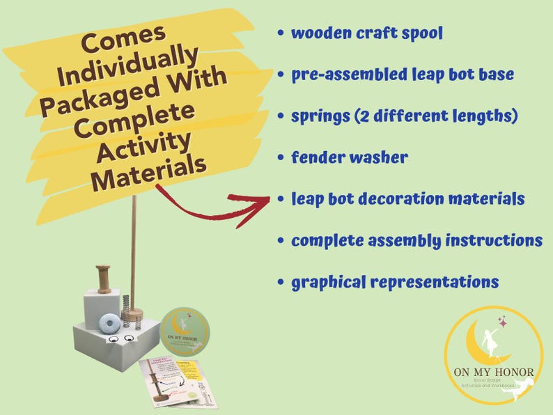 Brownie Girl Scouts Leap Bot Activity Kit: Engineering Badge - Educational STEM Project for Girls image 2