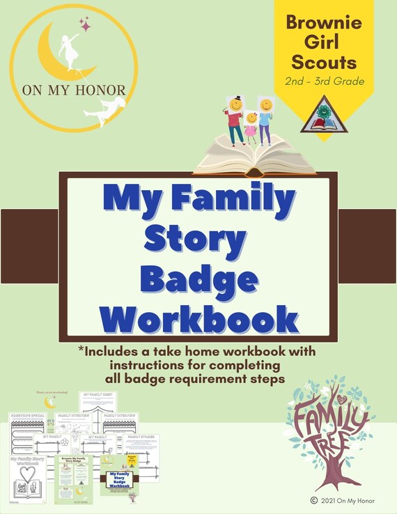 Girl Scout Brownies My Family Story Badge Activity Plan Take | Etsy