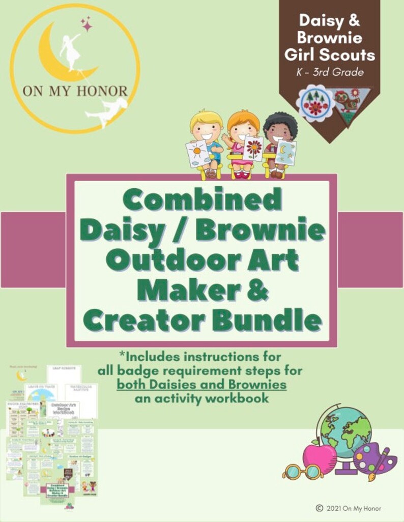 Girl Scouts Combined Daisies Brownies Outdoor Art Badge Bundle Etsy