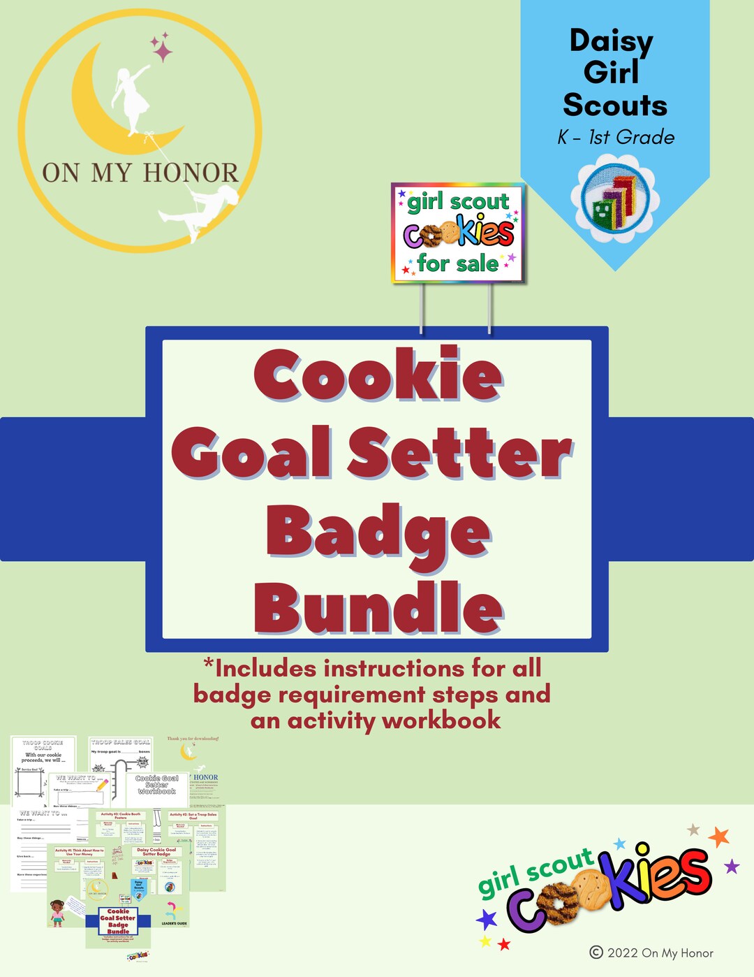 Girl Scout Daisy Cookie Goal Setter Badge Plan Activities Girl Scout Cookies Educational