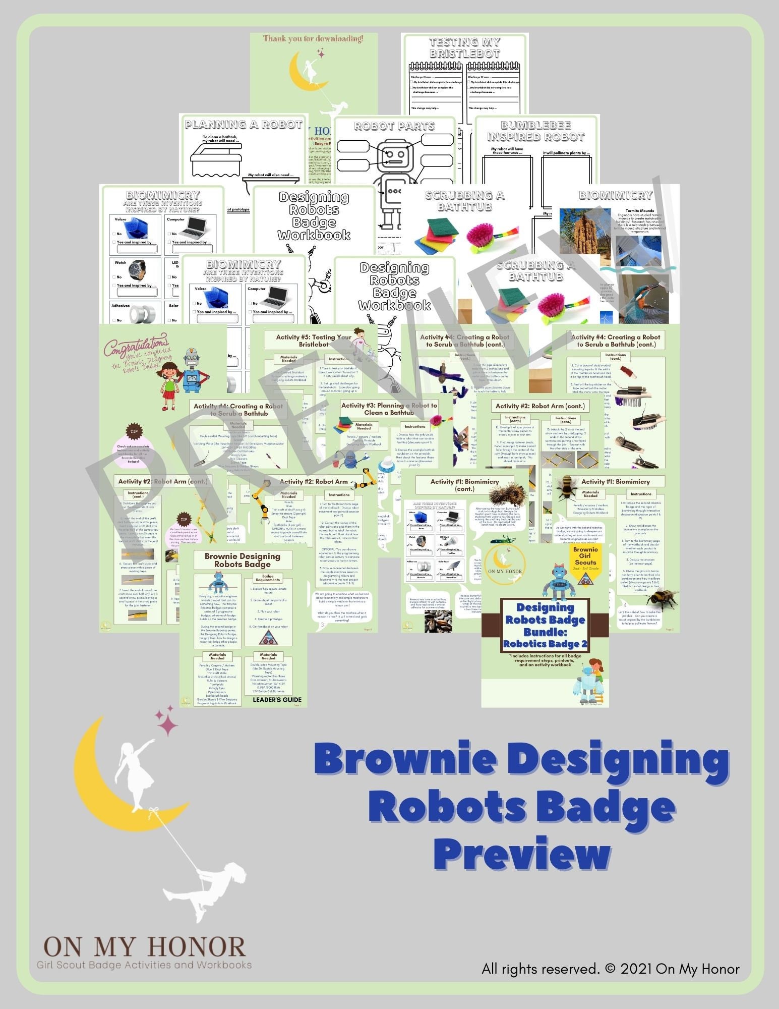 Girl Scout Brownies Robotics Badge Activity Plan Bundle Etsy