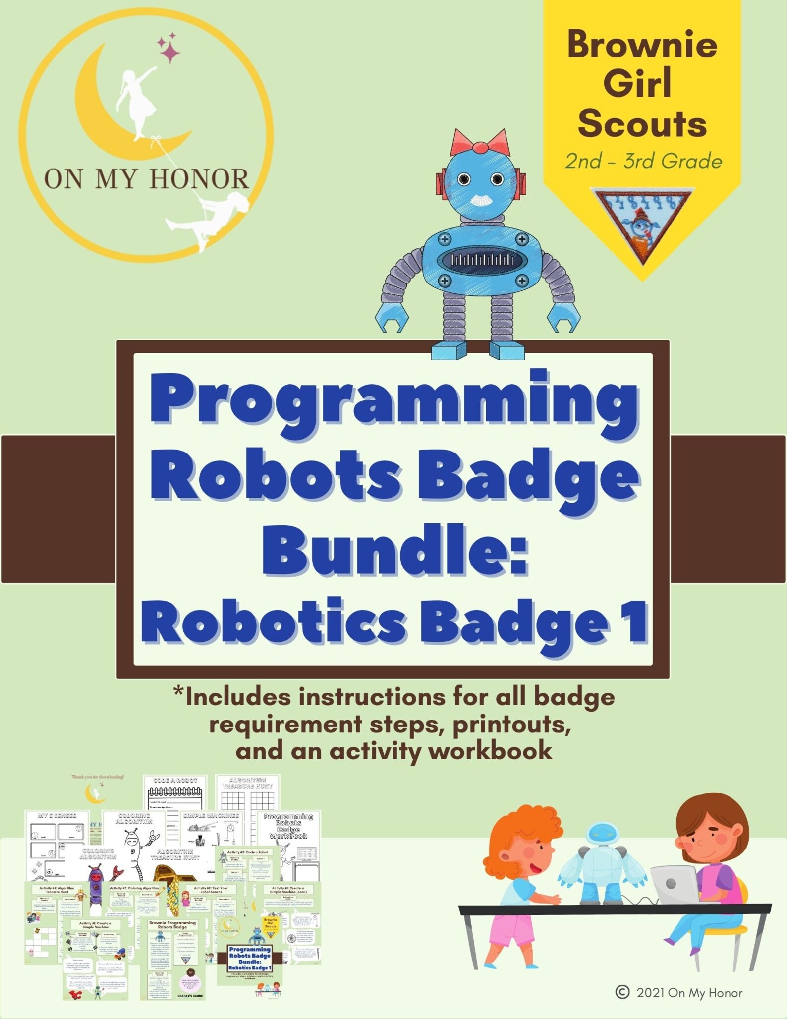 Girl Scout Brownies Robotics Badge Activity Plan Bundle Etsy