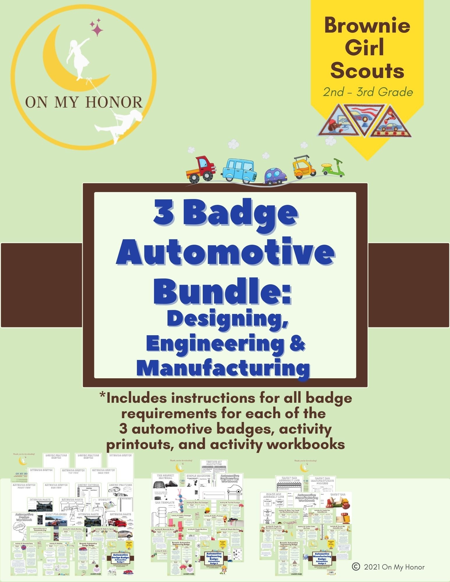 Girl Scout Brownies Automotive Badge Bundle Activities Etsy