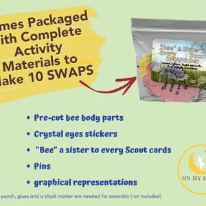 Scouts Bee A Sister to Every Scout SWAPS Activity Kit - Daisies Brownies Juniors - Craft Activity Set image 2