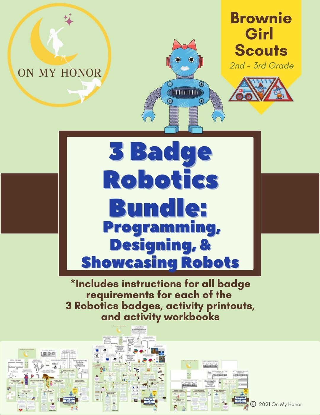 Girl Scout Brownies Robotics Badge Activity Plan Bundle Engineering