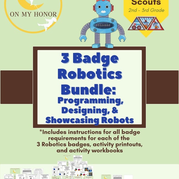 Girl Scout Brownies Robotics Badge Activity Plan Bundle - Engineering Activity - STEM Activities - Educational Activity - Science Activity