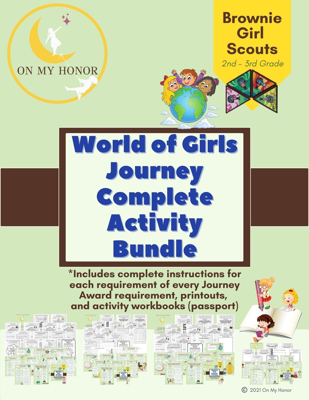 Girl Scout Brownies World of Girls Journey Activity Plan Bundle Educational Activities Learning