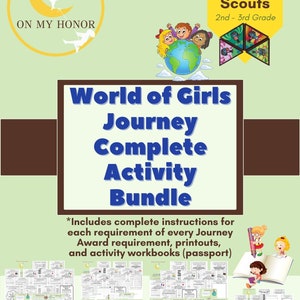 Girl Scout Brownies World of Girls Journey Activity Plan Bundle - Educational Activities - Learning Activity for Children