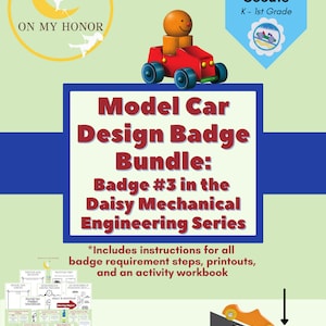 Girl Scouts Daisy Model Car Design Challenge Badge Activity Plan - Educational Activities - STEM Activities - Science Activity
