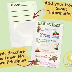 Leave No Trace Girl Scouts SWAPS Activity Kit: Daisies Brownies & Juniors Badge - Outdoor Education Craft Bild 3