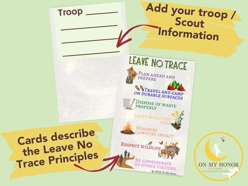 Leave No Trace Girl Scouts SWAPS Activity Kit: Daisies Brownies & Juniors Badge - Outdoor Education Craft Bild 3