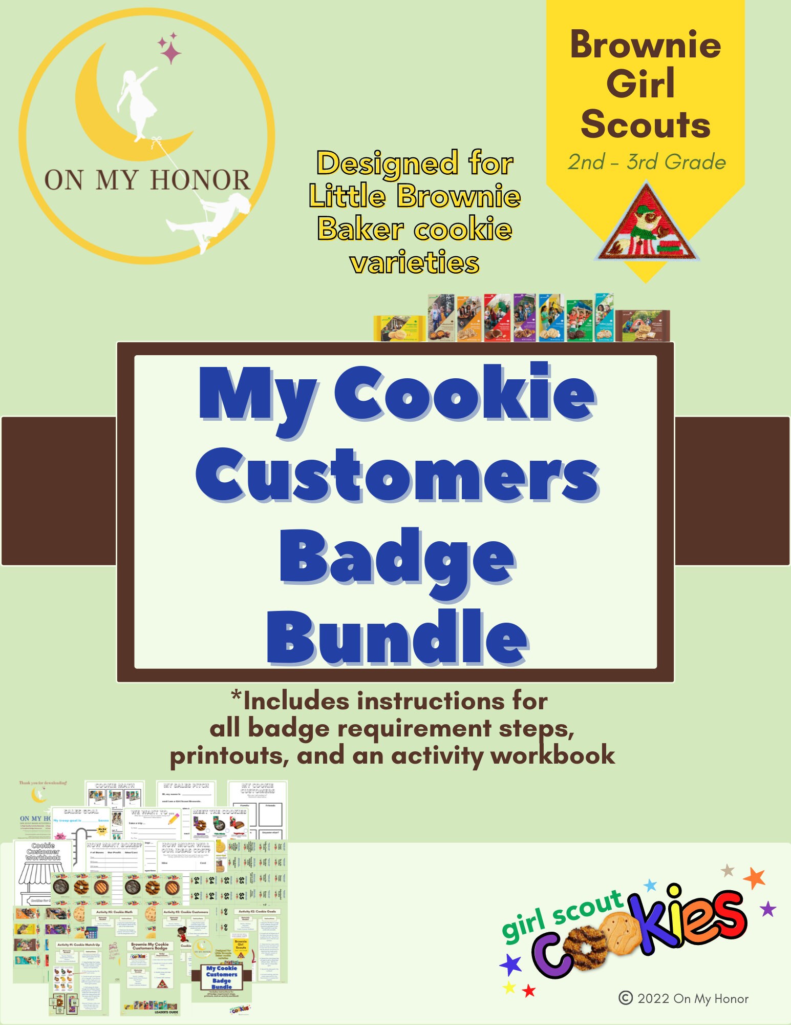Girl Scout Brownies My Cookie Customers Badge Plan Activities Etsy