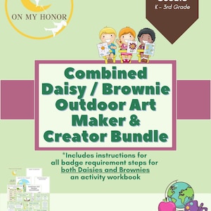 Multi-Level Daisy & Brownie Scout Outdoor Art Badge Plan Activity: Educational Art Activities for Girls
