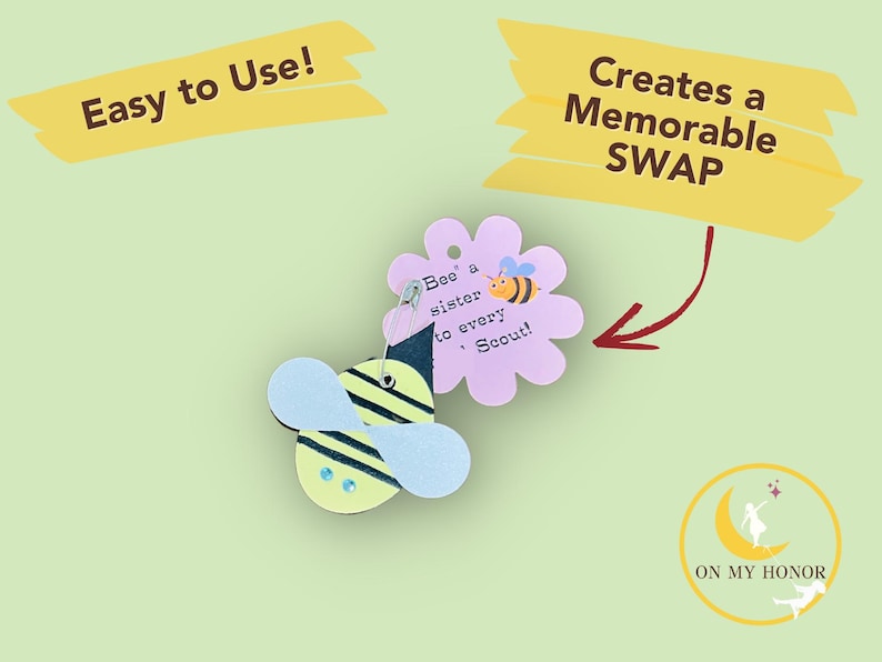Scouts Bee A Sister to Every Scout SWAPS Activity Kit - Daisies Brownies Juniors - Craft Activity Set image 3