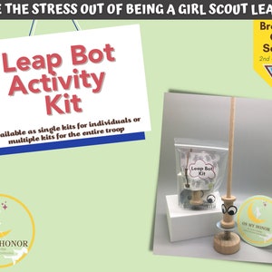 Girl Scout Leap Bot Activity Kit - Brownie Engineering Badge - STEM Activity - Educational Activity for Children - Science Kit Activity