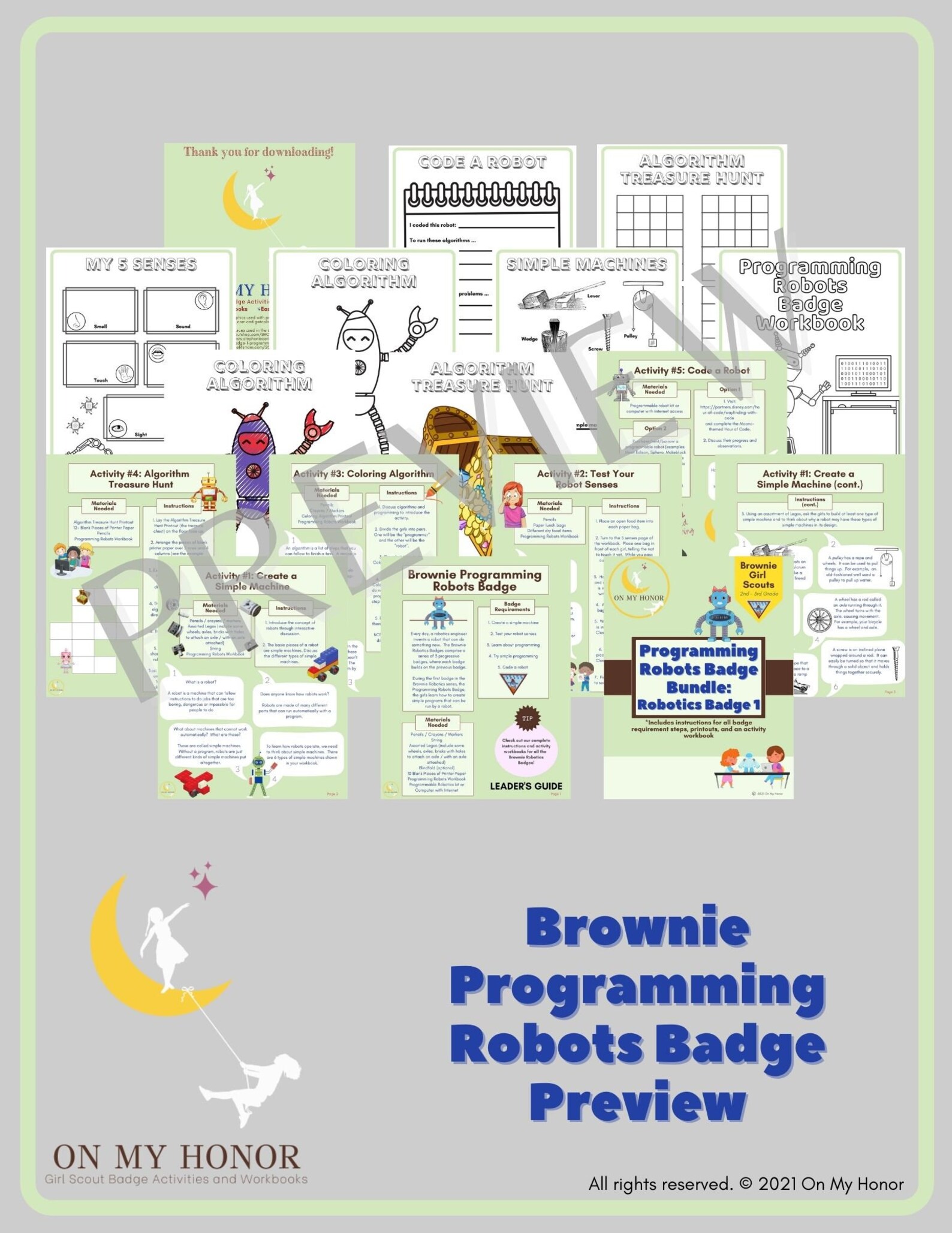 Girl Scout Brownies Robotics Badge Activity Plan Bundle Etsy