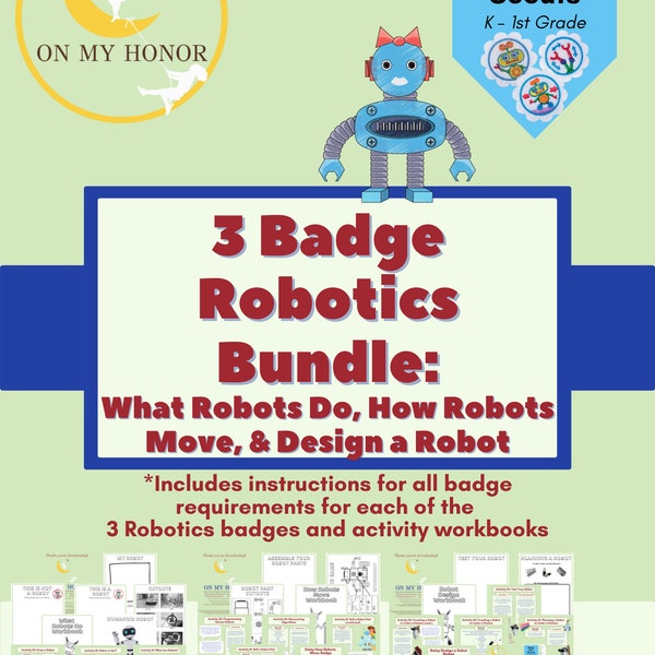 Girl Scout Daisies Robotics Badge Activity Plan Bundle - Educational Activities - STEM Activities - Science Activity - Learning Activities