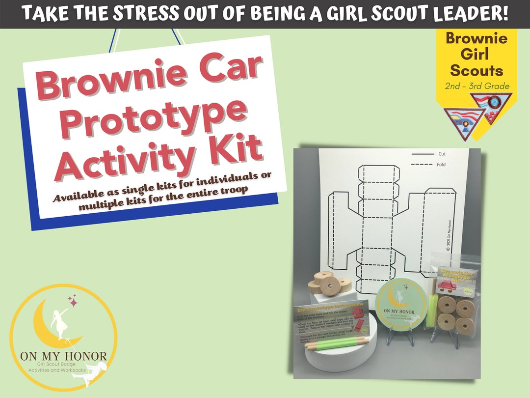 Girl Scout Car Prototype Activity Kit Brownies Automotive Engineering