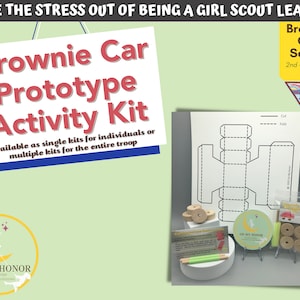 Girl Scout Car Prototype Activity Kit - Brownies Automotive Engineering Race Badge - STEM Activity - Educational Activity - Science Activity