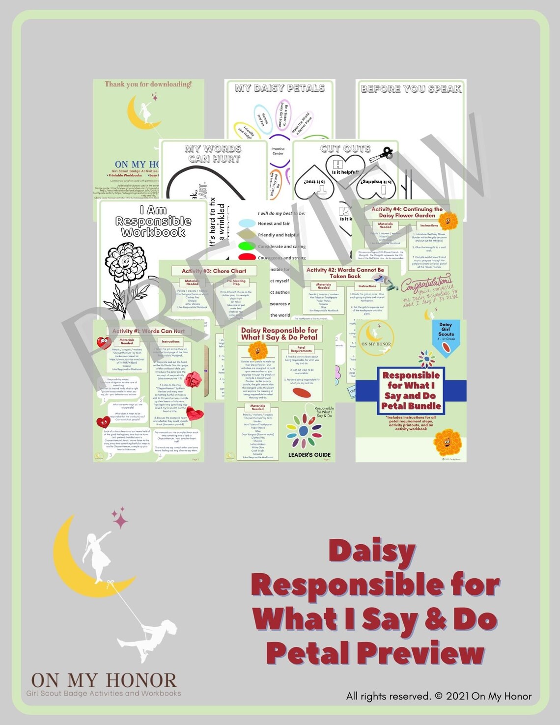 Girl Scout Daisy Activity Plan Bundle of First 5 Petals - Etsy