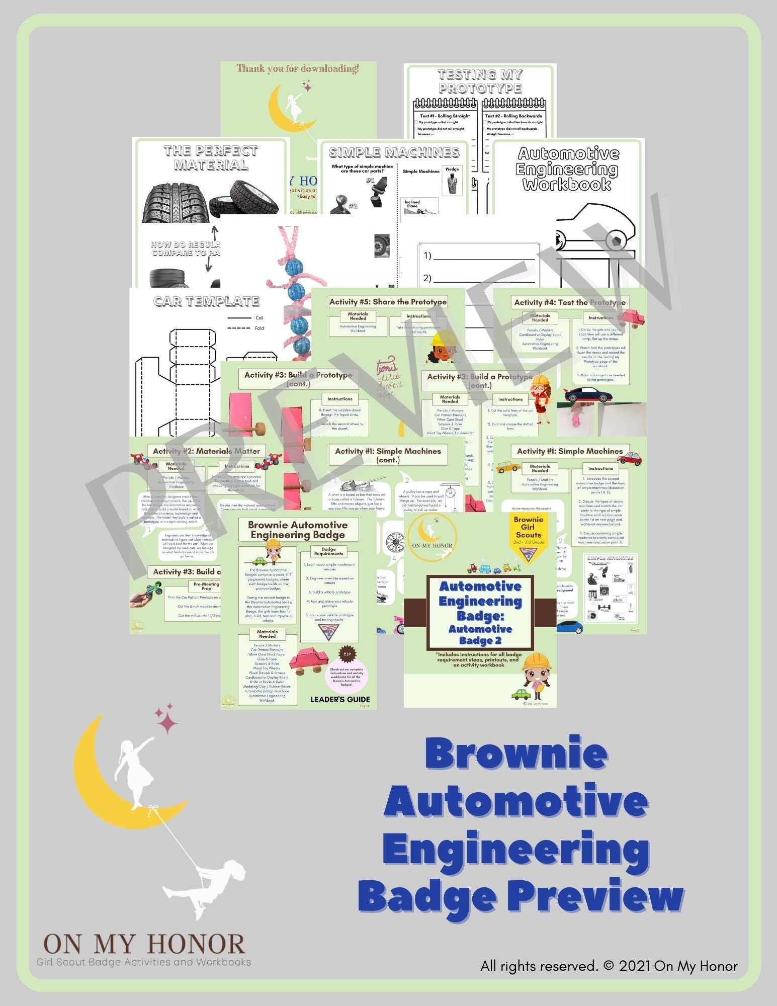 Girl Scout Brownies Automotive Badge Bundle Activities Etsy