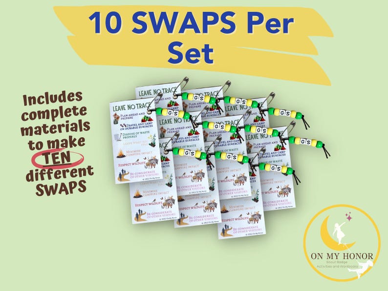Leave No Trace Girl Scouts SWAPS Activity Kit: Daisies Brownies & Juniors Badge - Outdoor Education Craft Bild 5