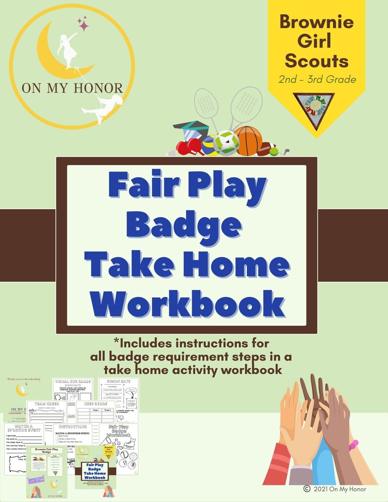 Girl Scout Brownies Fair Play Badge Activity Plan Take Home Etsy