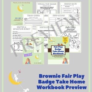 Girl Scout Brownies Fair Play Badge Activity Plan - Take Home Workbook ...