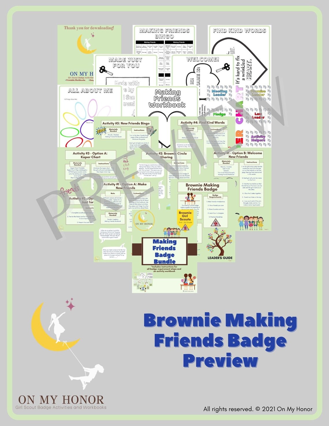 Girl Scout Brownies Making Friends Badge Activity Plan Etsy