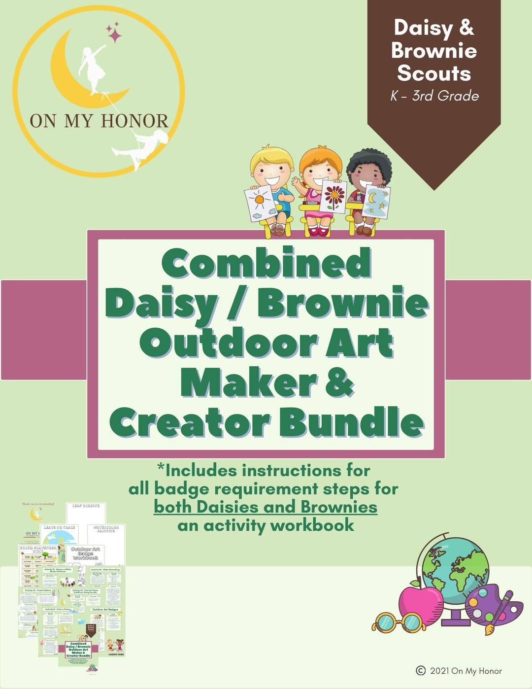Multi-level Daisy & Brownie Girl Scouts Outdoor Art Badge Plan Activity ...