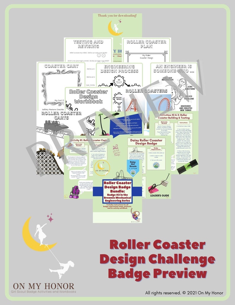 Girl Scout Daisy Roller Coaster Design Challenge Badge Activity Plan