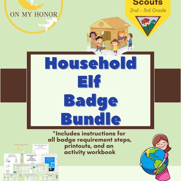 Girl Scout Brownies Household Elf Badge Plan Activities - Reduce Reuse Activity - Educational Activity - Activities for Children