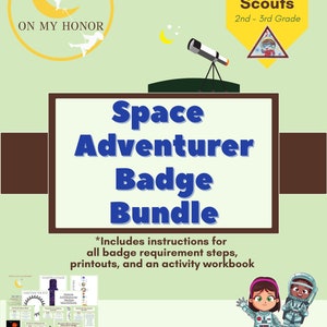 Girl Scout Brownies Space Adventurer Badge Plan Activities - Science Activity - STEM - Educational Activity - Activities for Children