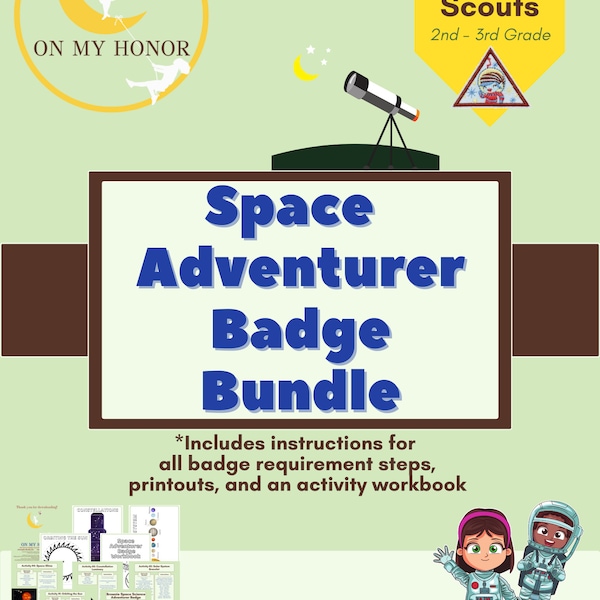 Girl Scout Brownies Space Adventurer Badge Plan Activities - Science Activity - STEM - Educational Activity - Activities for Children