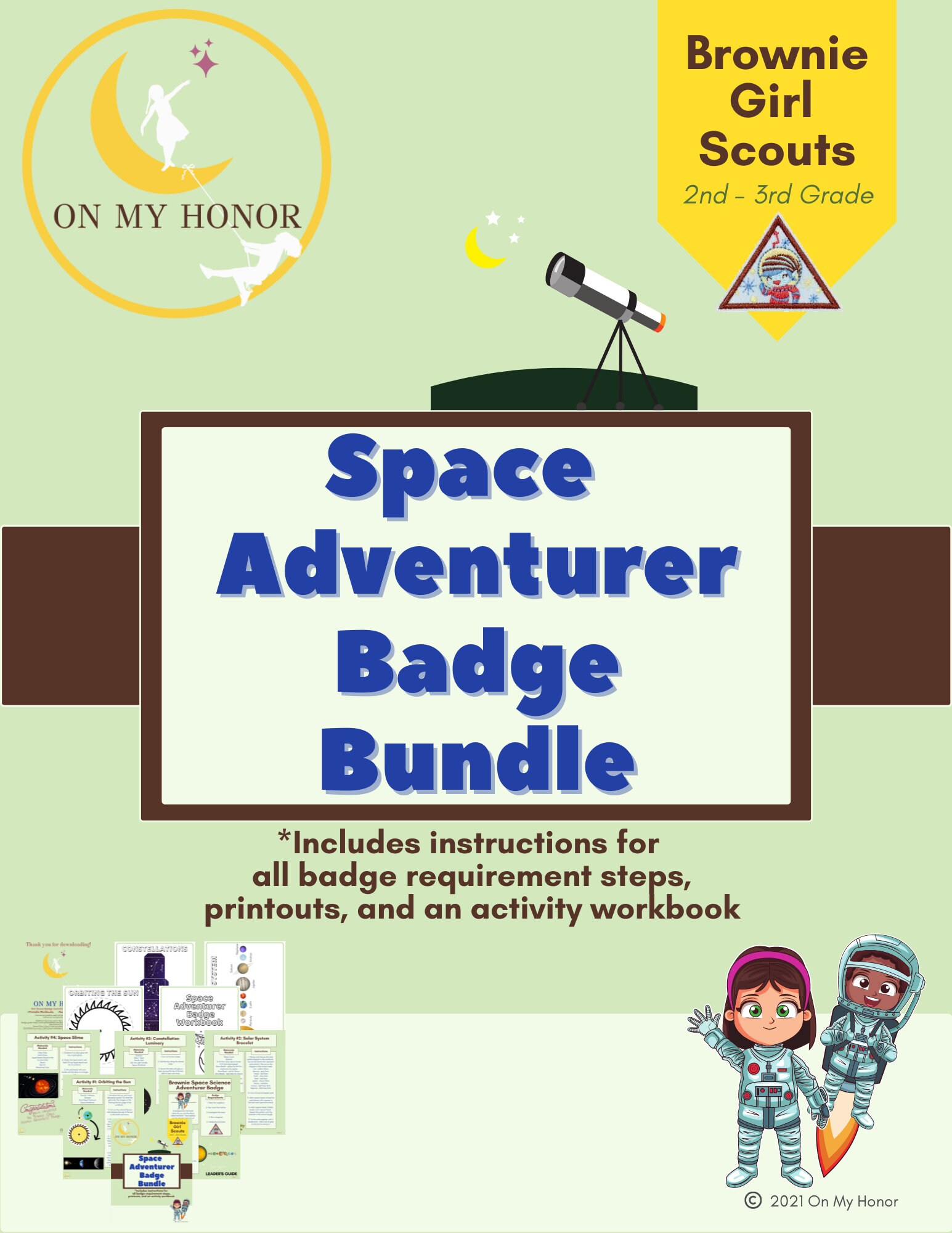 Girl Scout Brownies Space Adventurer Badge Plan Activities Etsy