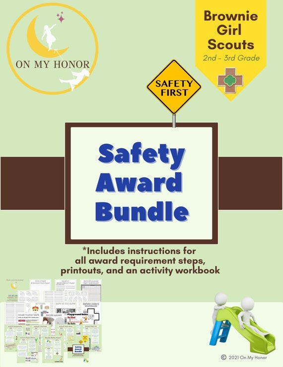 Girl Scout Brownies Safety Award Badge Plan Activity Etsy