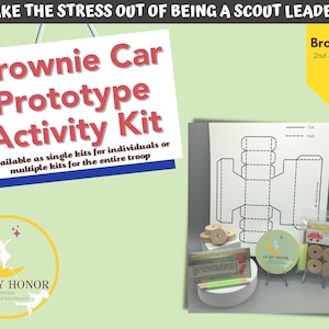 Brownie Girl Scouts Car Prototype Activity Kit: Automotive Engineering & Race Badges - STEM Activity for Girls