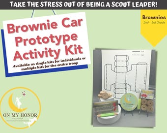 Brownie Girl Scouts Car Prototype Activity Kit: Automotive Engineering & Race Badges - STEM Activity for Girls