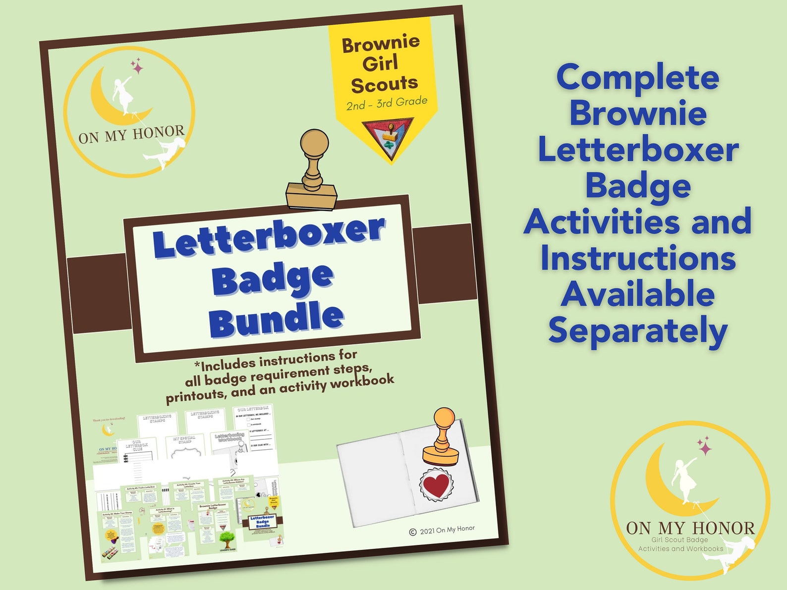 Girl Scout Letterbox Activity Kit Brownies Letterboxer Badge Etsy