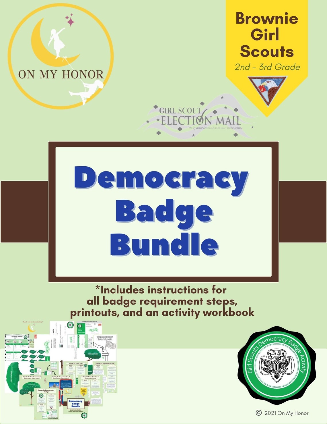 Girl Scout Brownies Democracy Badge Activity Plan Ballot Etsy