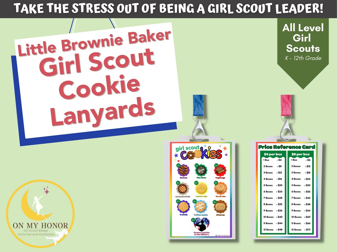 Girl Scout Cookies 2024 Booth Cookie Menu Price Lanyard Poster LBB