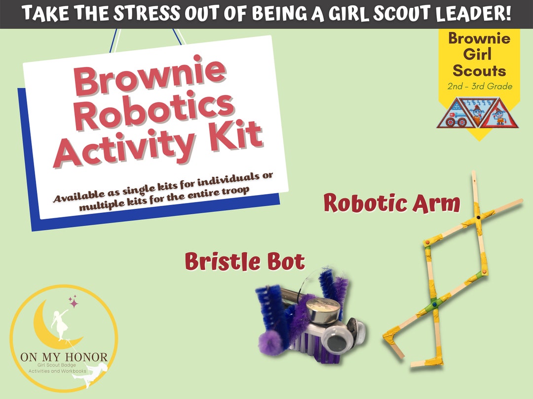 Girl Scout Robotics Activity Kit Brownie Bristle Bot Robotic Arm STEM