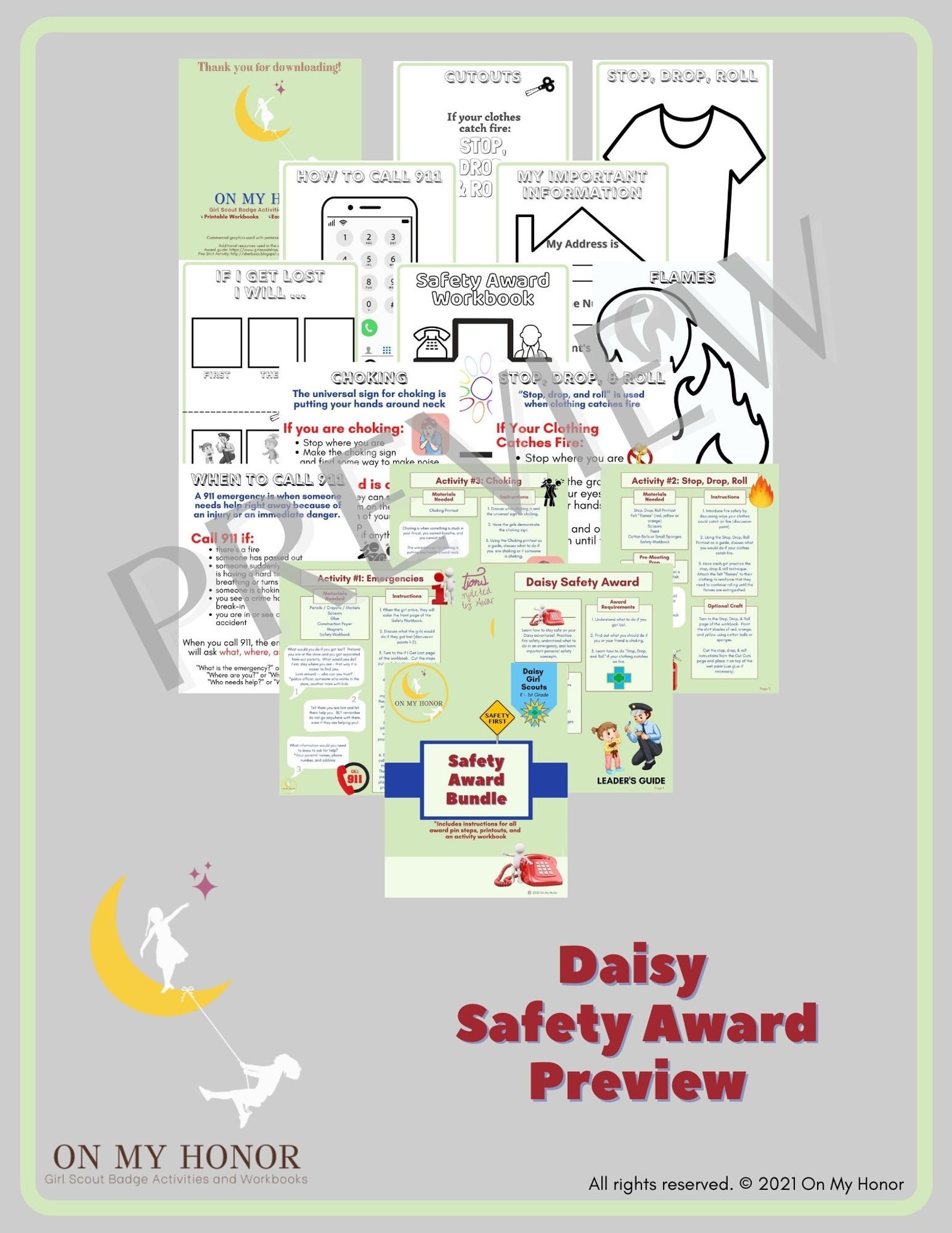 Girl Scout Daisy Safety Award Badge Activity Plan Etsy